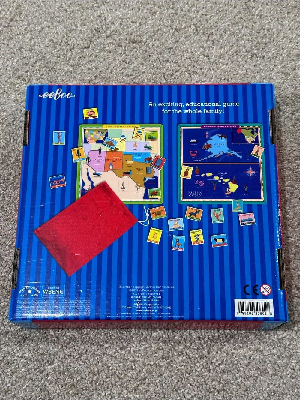 eeBoo United States Geography Bingo Game